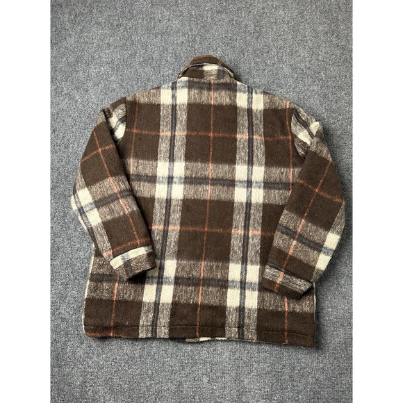 Mens Jacket Mervyns MGM Mark II Plaid Wool Lined 1970s Era, Size L - Picture 2 of 10